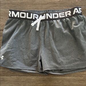 Under Armour Gray Athletic Shorts with Elastic Waistband